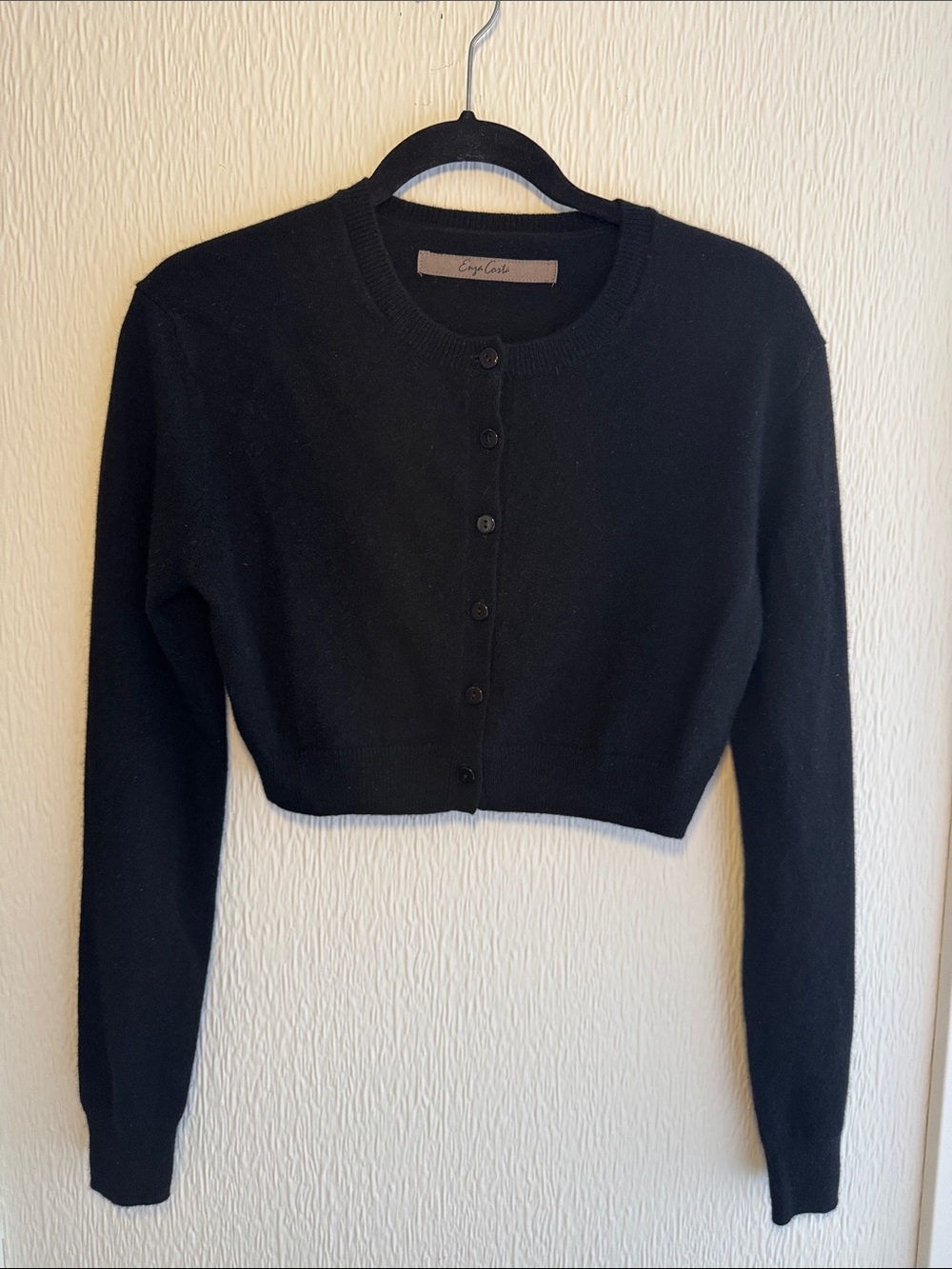 Enza Costa Cropped Cashmere Cardigan